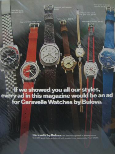 オールドLIFE広告ポスター Caravelle 腕時計