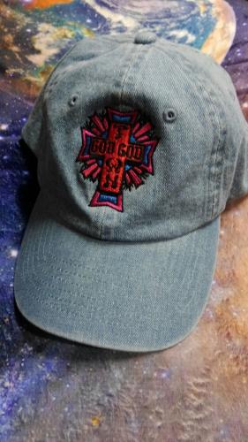 GOD GOD TOWN LOGO CAP ライトブルーデニム