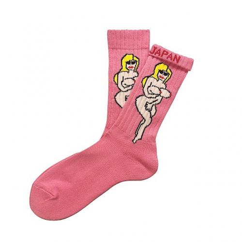 ching & co."裸婦&TOUGH -pink-"Socks