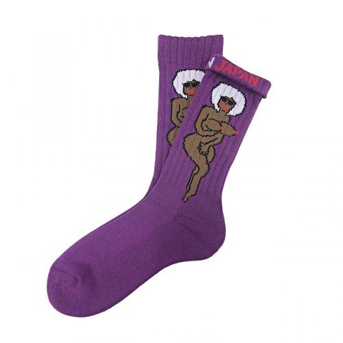 ching & co."裸婦&TOUGH -purple-" Socks