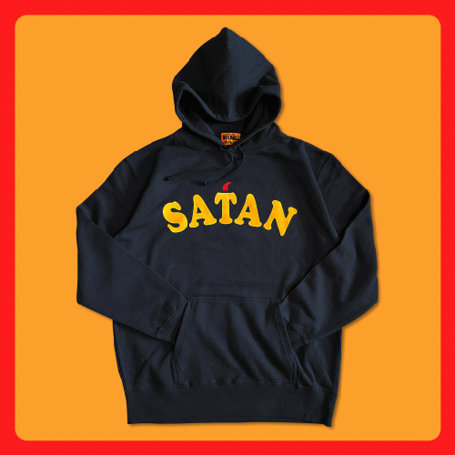 SATAN CANDLE スウェットパーカー (マスタード)