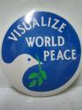 WORLD PEACE 白い鳩 缶バッチ