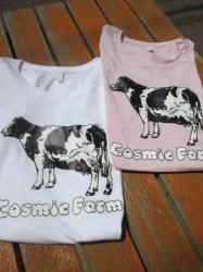 COSMIC FARM 牛くんガールズTee (ピーチ)