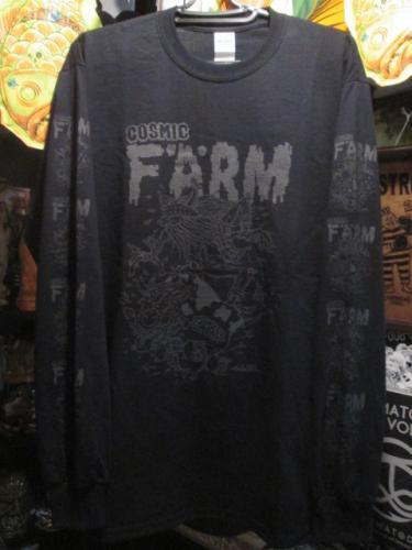 COSMIC FARM x ZINGER Wネーム 長袖tee BK