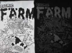 COSMIC FARM x ZINGER Wネーム 長袖tee BK