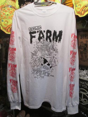 COSMIC FARM x ZINGER Wネーム 長袖tee WH