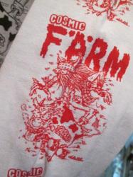 COSMIC FARM x ZINGER Wネーム 長袖tee WH