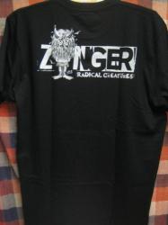 ZINGER 最後の指スケ Tシャツ BK