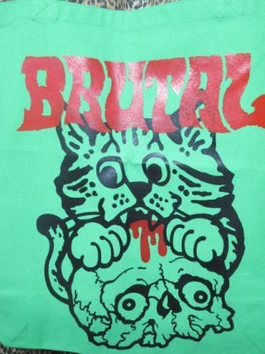 BRUTAL 徳二郎&髑髏 トートバッグ(大)GR