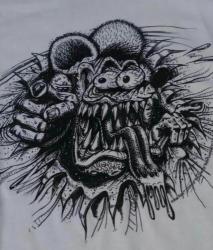 RAT FINK ラットフィンク マルチプリント Tee (WH)