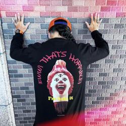 I'm hate it ロングスリーブTシャツ (ブラック) 