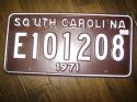 USED　ナンバープレート south carolina 1971