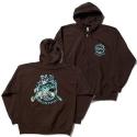 Jackson fish full zip hoodie (CHOCO)