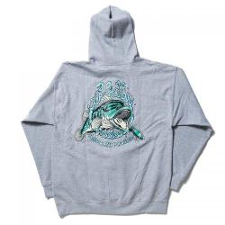 Jackson fish full zip hoodie (H.GREY)