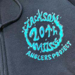 Jackson fish full zip hoodie (BLACK)