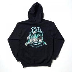 Jackson fish full zip hoodie (BLACK)