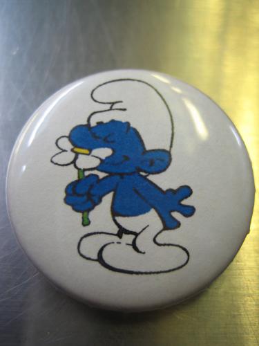 缶バッチ スマーフ フラワー